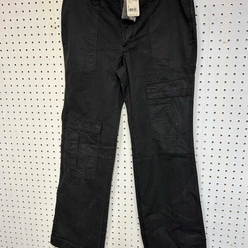 Free People The Thing Is Low Rise Utility Black Cargo Pants - Picture 4 of 6